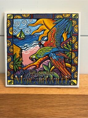 Jimmy Buffets Margaritaville Jamaica Ceramic Tile Trivet